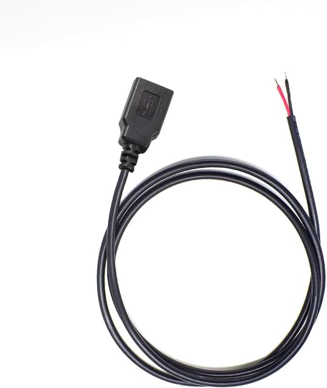 1 Meter 22AWG USB A Female Power Extension Cable