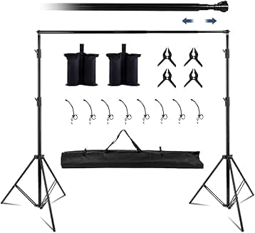 10x8.5ft Adjustable Photography Backdrop Stand Kit