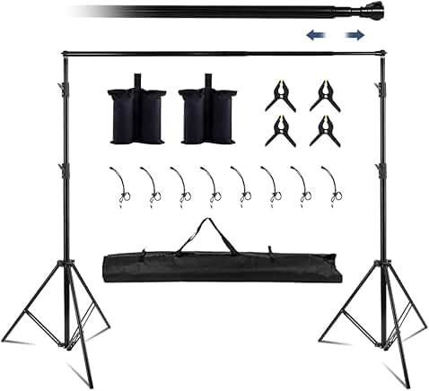 10x8.5ft Adjustable Photography Backdrop Stand Kit