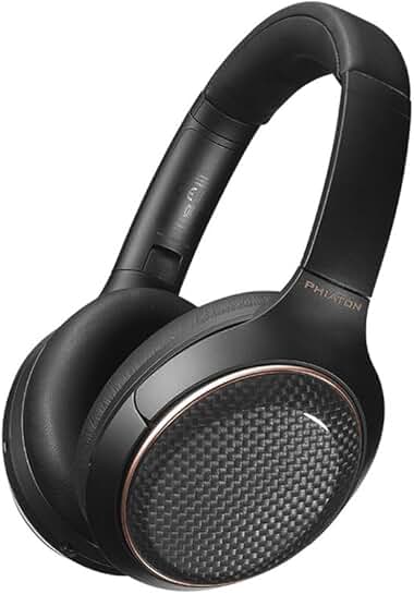 Wireless on-ear headphones with noise cancellation and microphone
