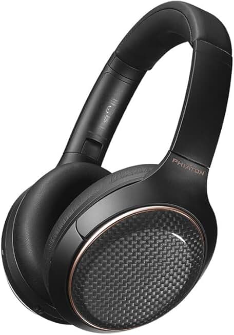 Wireless on-ear headphones with noise cancellation and microphone