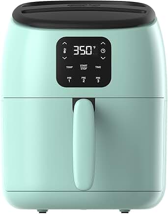 Compact 2.6 Qt. Electric Air Fryer Oven in Aqua