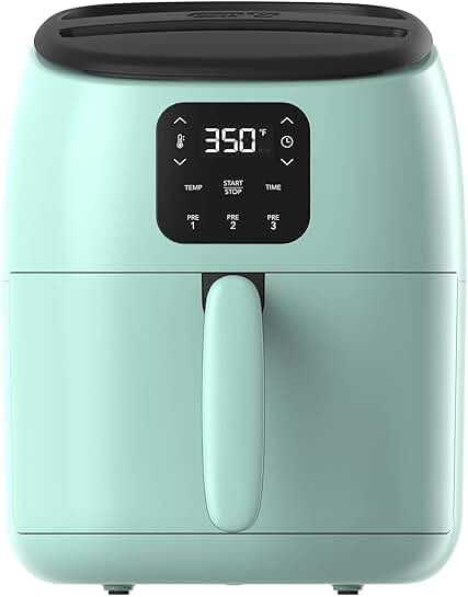 Compact 2.6 Qt. Electric Air Fryer Oven in Aqua