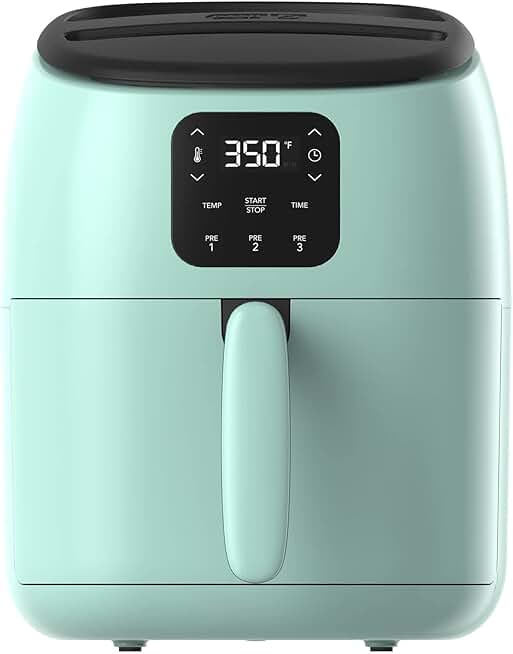 Compact 2.6 Qt. Electric Air Fryer Oven in Aqua