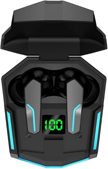 Wireless Gaming Earbuds with Noise Cancelling in Black