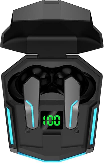 Wireless Gaming Earbuds with Noise Cancelling in Black