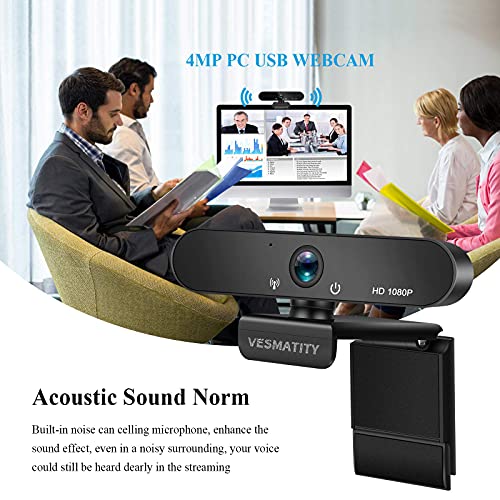 1080P Webcam with Microphone HD Web Camera with Auto Light Correction Plug and Play USB Webcam and Wide View Angle for Desktop/Streaming/Video Calling Recording/Meeting/Online Teaching