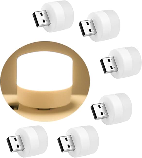 USB LED Night Light, Warm White, Small Plug-in Light