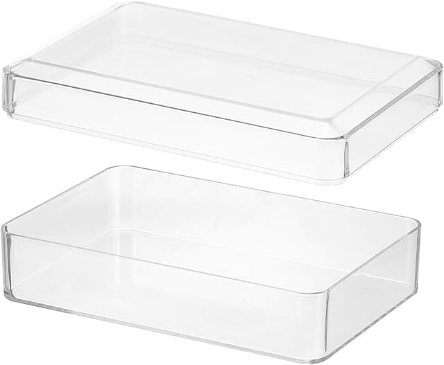 Clear acrylic box with lid for storage and display