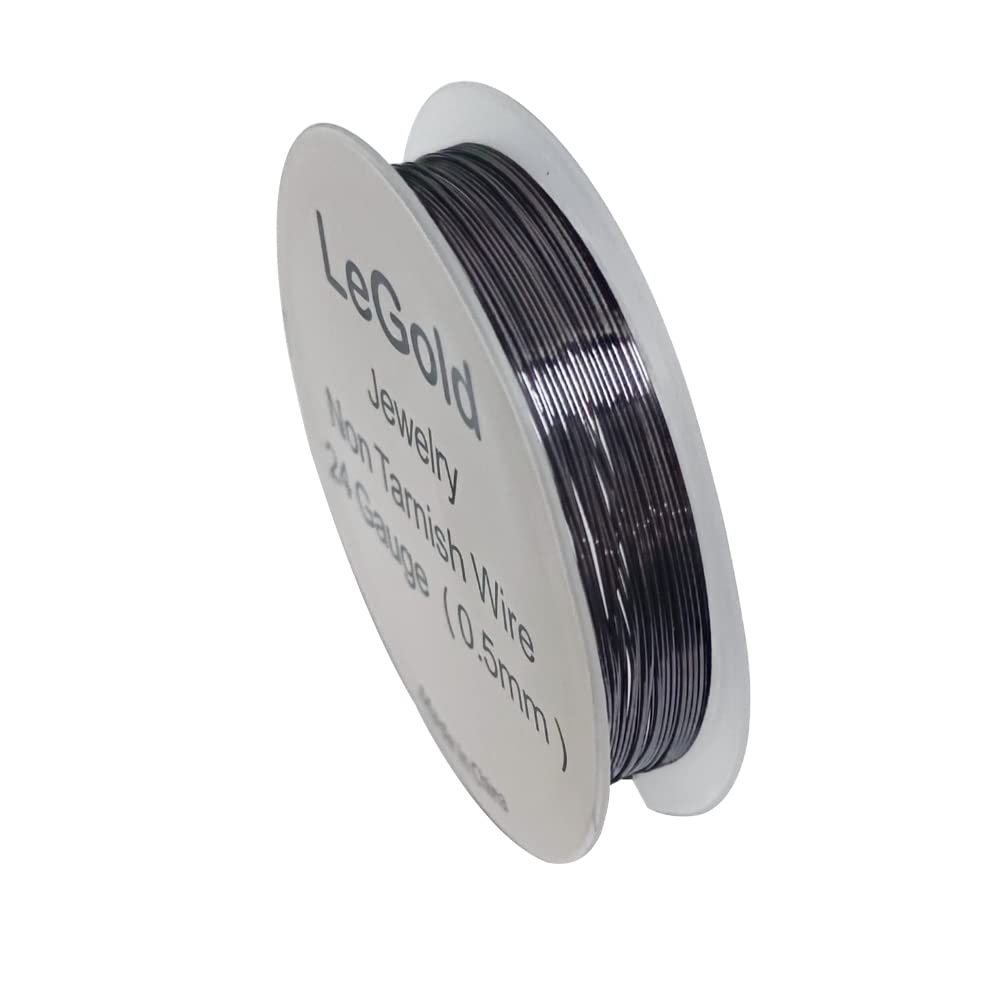 24 Gauge Gun Metal Jewelry Beading Wire 6 Meters