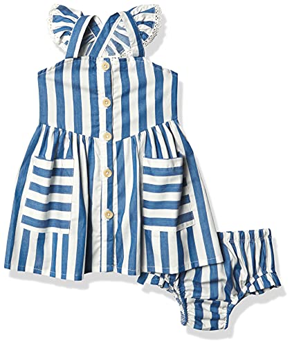 Girls' Baby Dress, Stripe, 3-6M
