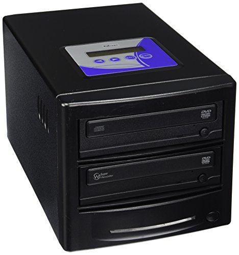 1 to 1 DVD/CD Disc Copy Duplicator Video & Audio Media Disc Backup Copier GS1SOB / EZD1TDVDLGB (Black)