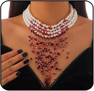 Vampire Blood Necklace for Halloween Women