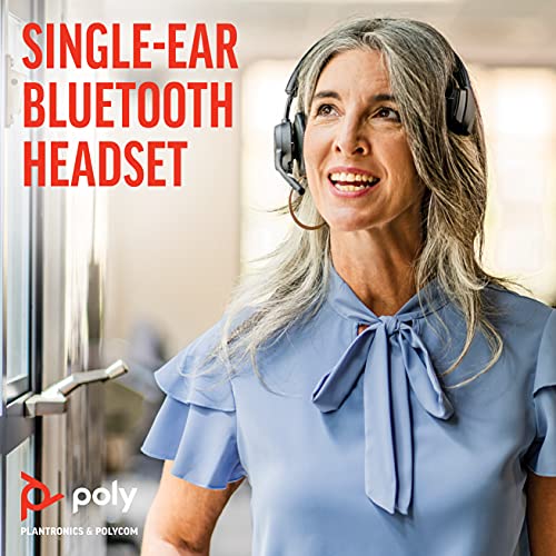 '- Voyager 4310 UC Wireless Headset (Plantronics) - Single-Ear Headset with Boom Mic - Connect to PC/Mac via USB-C Bluetooth Adapter, Cell Phone via Bluetooth - Works with Teams, Zoom & More