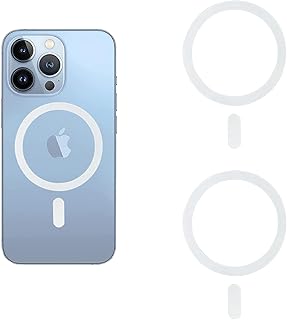 White Metal Ring Stickers for Phones, 2 Pack