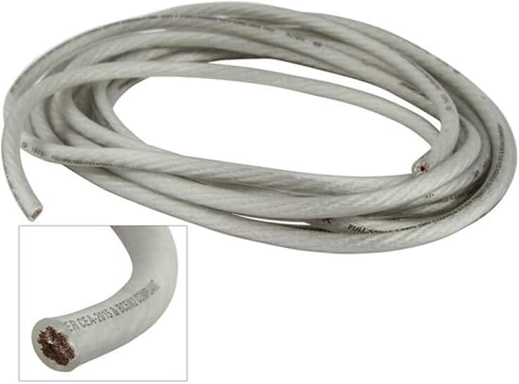 20 ft. Frosted White True Spec 4-Gauge Power and Ground Wire