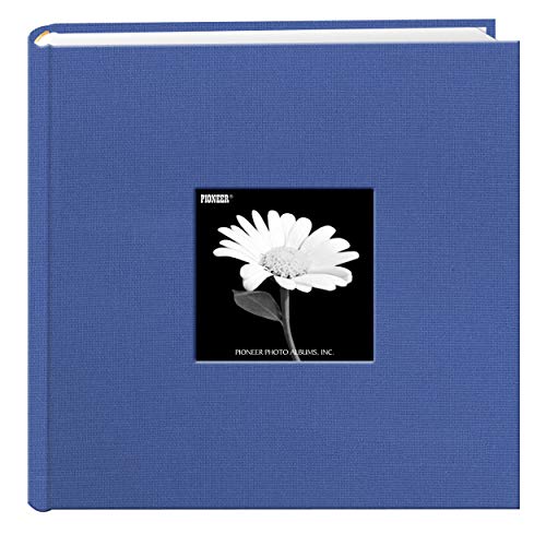 Fabric Frame Cover Album 200 Pockets Hold 4x6 Photos, Sky Blue