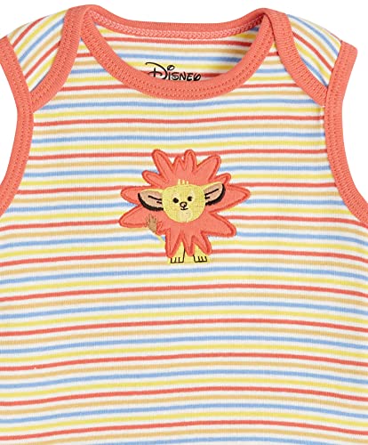 Disney | Marvel | Star Wars Uni  Babies' Sleeveless Bodysuits, Pack of 6, Lion King Play Eat Roar, 12 Months
