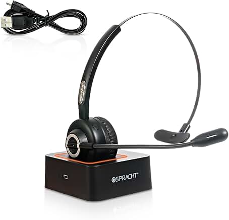 Wireless Bluetooth Noise Cancelling Single Ear Headset