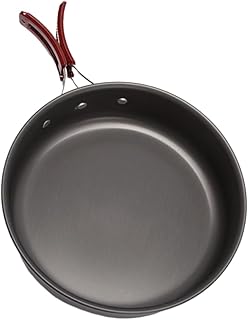 Portable Non-stick Frying Pan with Folding Handle for Camping and Outdoor Cooking