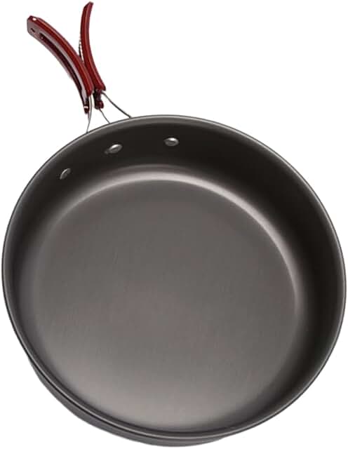 Portable Non-stick Frying Pan with Folding Handle for Camping and Outdoor Cooking