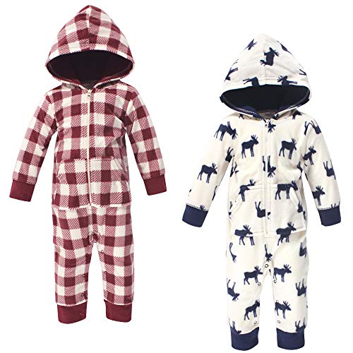 Uni  Baby Fleece Jumpsuits and Coveralls, Moose Baby, 0-3 Months