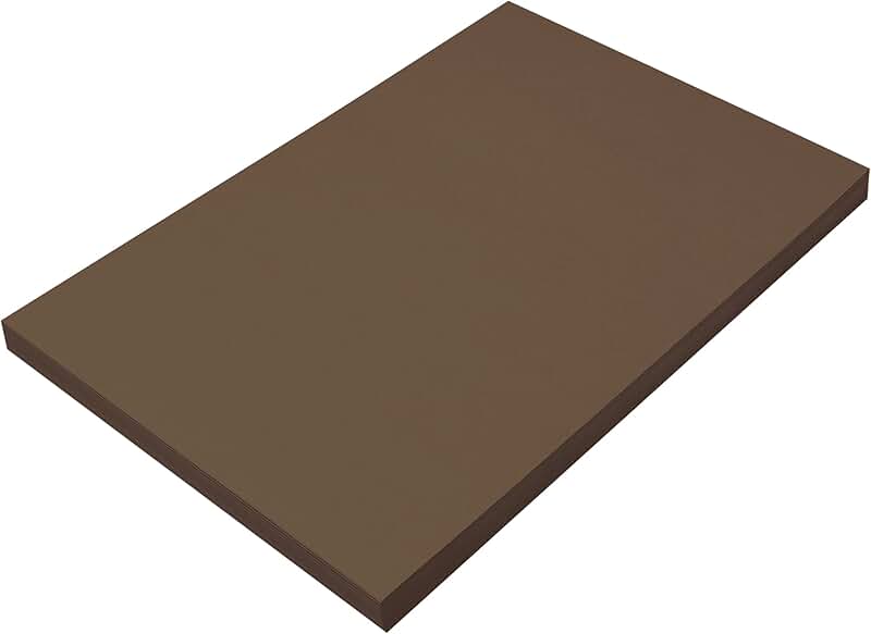 Dark Brown Construction Paper, 12 x 18 inches, 100 sheets