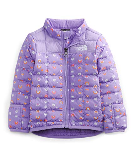 Infant ThermoBall Eco Jacket, Pop Purple Rainbows End Print, 3M