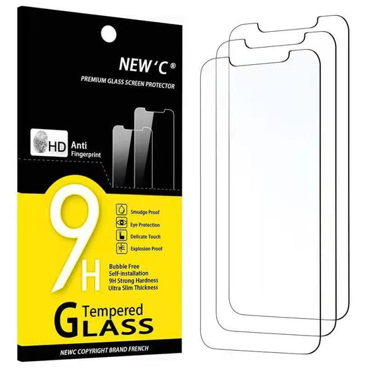Pack of 3 tempered glass protectors for iPhone 11 and XR