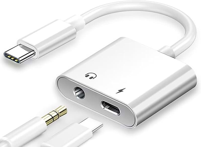 USB C to 3.5mm Headphone and Charger Splitter