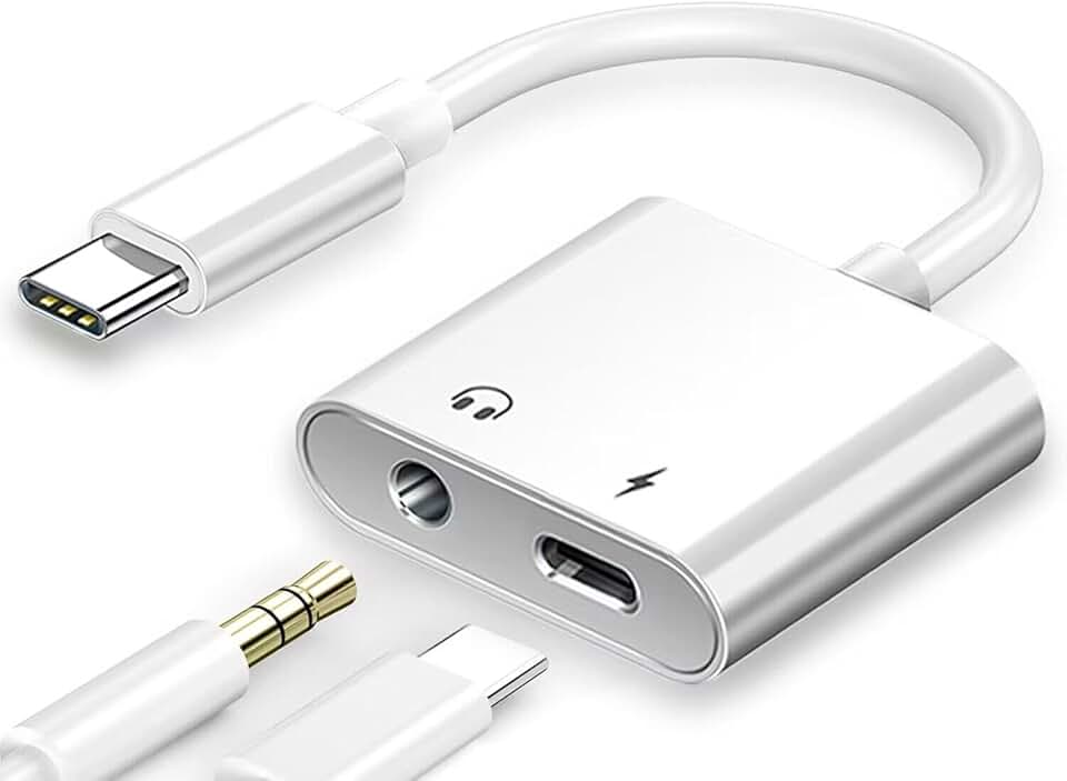 USB C to 3.5mm Headphone and Charger Splitter