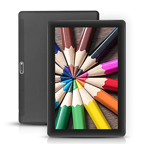 10 inch Google Android 8.1 Nougat System Unlocked Pad with Dual SIM Card Slot 10.1" IPS Screen 4GB RAM 64GB ROM 3G Phablet Built-in Bluetooth WiFi GPS Tablets (Metallic Black)