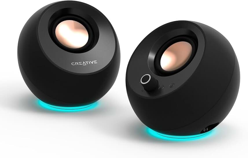 Minimalist USB-C Computer Speakers with Bluetooth and RGB