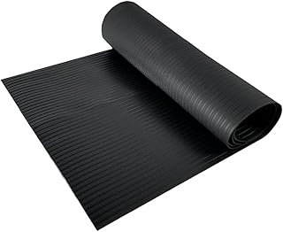 24-inch wide black plastic utility runner, 12 feet long