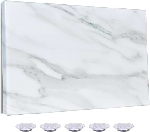 Marble Print Magnetic Dry Erase Board, 29.5x19.7 inches