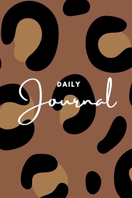 Elegant Animal Print Notebook for Notes and Reflection