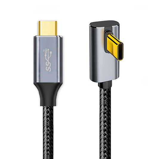 90 Degree Low Profile USB-C to USB-C Data Cable 50cm