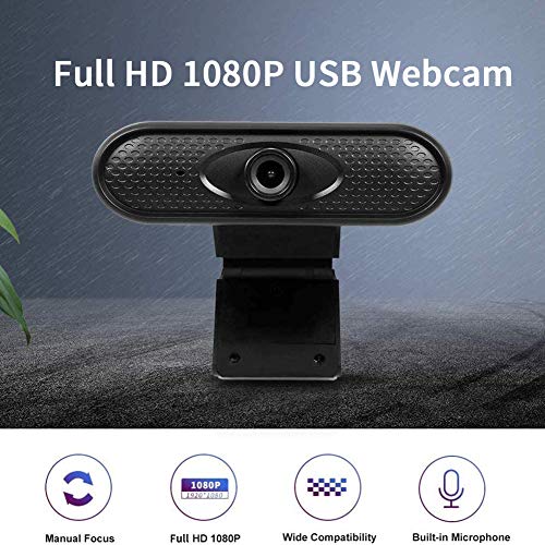 1080P Web Camera, HD Webcam with Microphone, USB PC Camera for Desktop & Laptop Computer, Plug and Play, for Live Streaming Conferencing and Video Calling