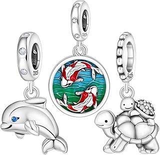 Three Sterling Silver Charms for Bracelet and Necklace