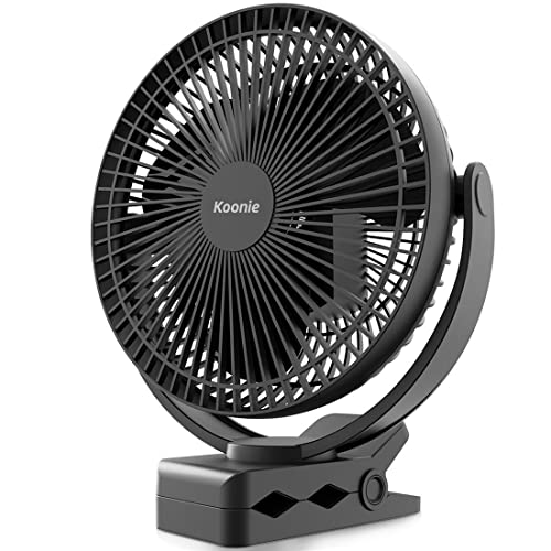 10000mAh Rechargeable 8-Inch Clip-On Fan with 4 Speeds