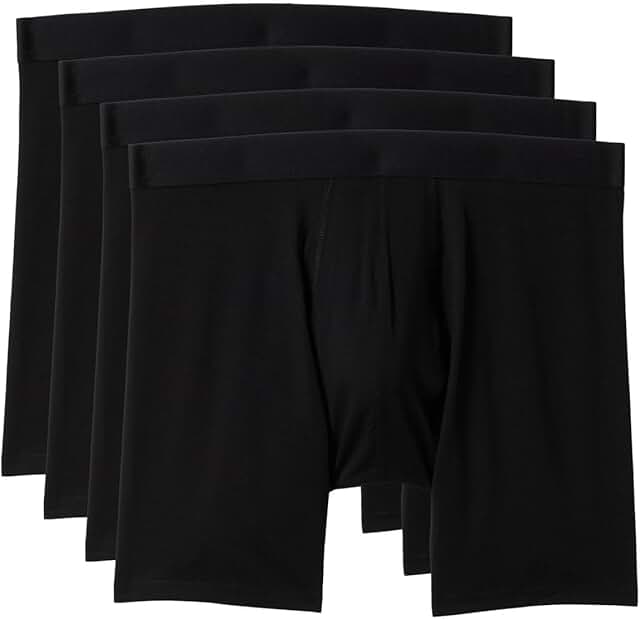 Men's Organic Cotton Boxer Briefs, 4-Pack
