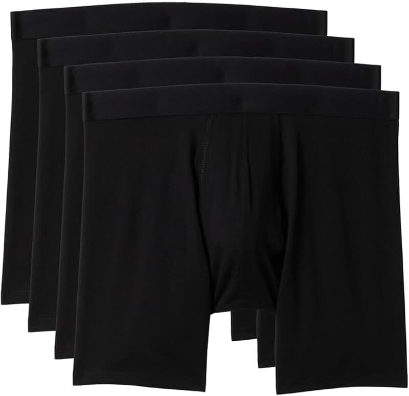 Men's Organic Cotton Boxer Briefs, 4-Pack