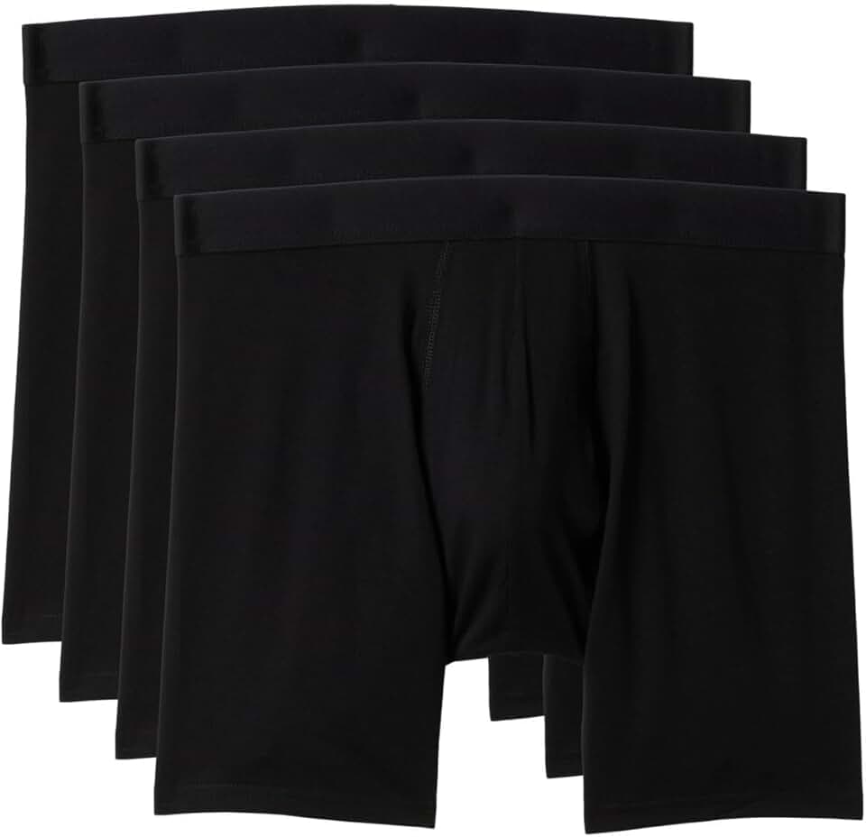 Men's Organic Cotton Boxer Briefs, 4-Pack