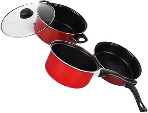 3-piece non-stick frying and soup pan set