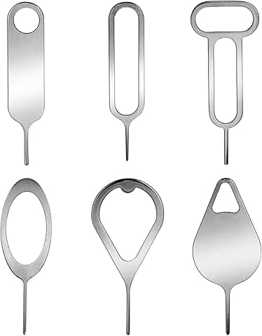 6-Pack SIM Card Ejector Tool for Smartphones and Tablets