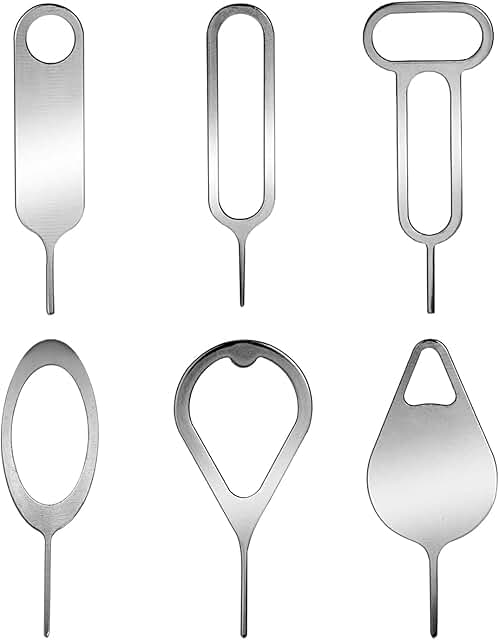 6-Pack SIM Card Ejector Tool for Smartphones and Tablets