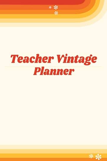 Vintage Teacher Planner with Weekly Overview and Attendance