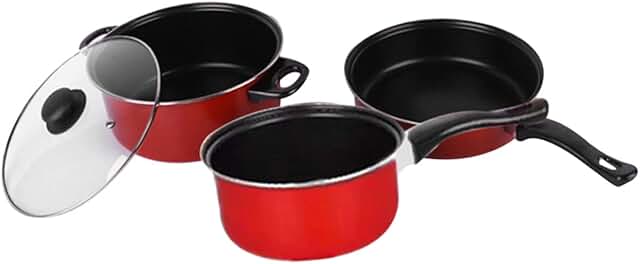 3-Piece Non-Stick Cooking Pan Set for Daily Use