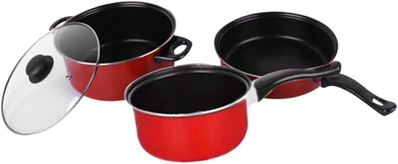 3-Piece Non-Stick Cooking Pan Set for Daily Use