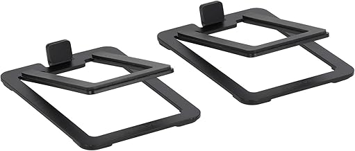 Pair of Low Profile Speaker Stands with Foam Pads